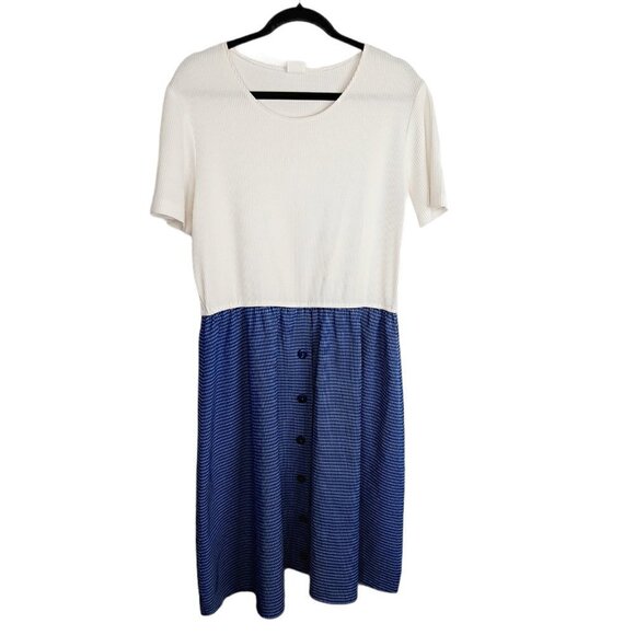 VTG Cottagecore Prairie Dress Textured Top 16W - Picture 1 of 5